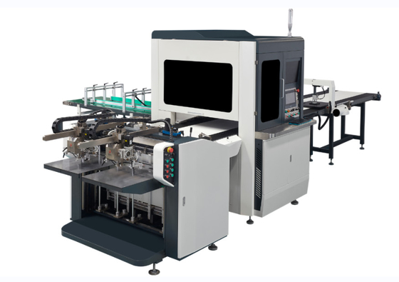 Bi-Channel Intelligente Volledig Automatische Rigid Box Gluing Machine Voor Hard Cover Line