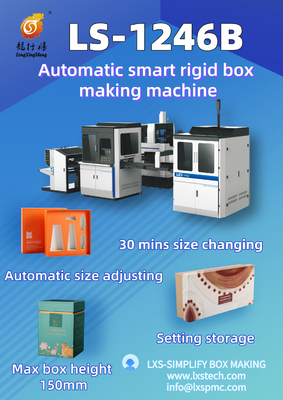 Hoge snelheids Stijve Doos die Machine voor Toegelaten Installatie Ter plaatse met OEM/ODM maken, Karton, Pu, Plastic Doos