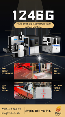 Multifunctionele volledig automatische mobiele telefoon cosmetica en parfum rigide doos leer schelp boek doos maken machine